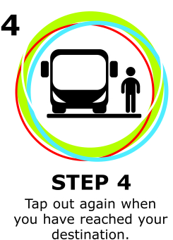 Step 4 Tap out again when you have reached your destination.